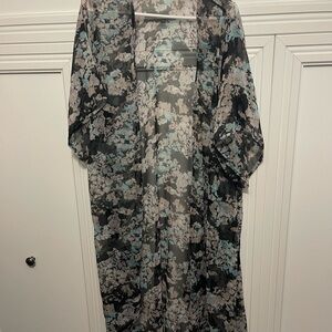 Betsey Johnson Sheer Floral Cover-Up